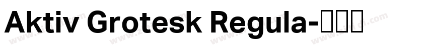 Aktiv Grotesk Regula字体转换